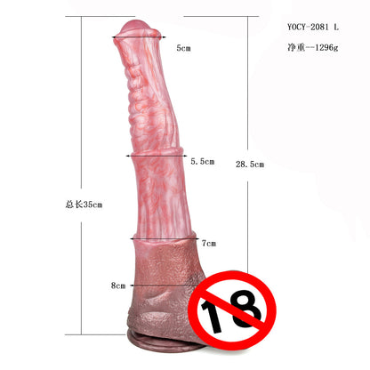 Big Testicle Horse Dildo Butt Plug - Silicone Suction Cup Lifelike Monsterdildo Sex Toys for Women