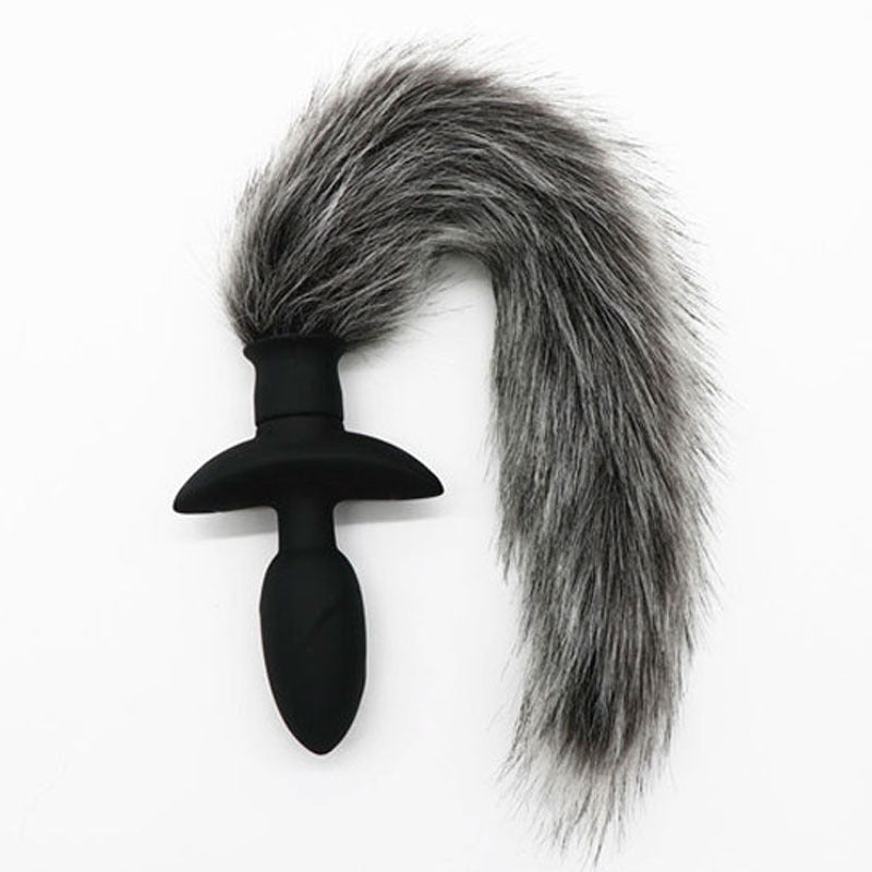 Fake Fox Tail Butt Plug - Remote Control Vibrating Analplug Rotating Panty Vibrator Role Play