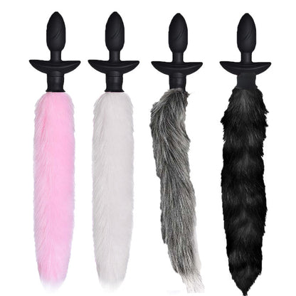 Fake Fox Tail Butt Plug - Remote Control Vibrating Analplug Rotating Panty Vibrator Role Play