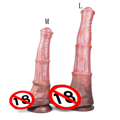 Big Testicle Horse Dildo Butt Plug - Silicone Suction Cup Lifelike Monsterdildo Sex Toys for Women