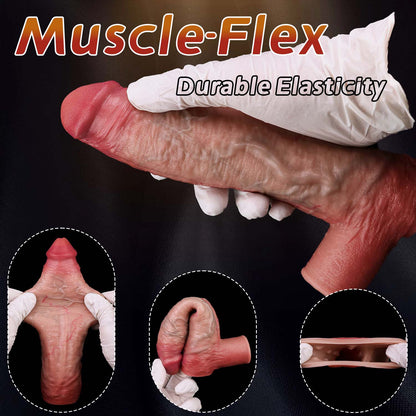 Muscle-Flex Platinum-Silikon-Penishülle — Realistischer Penisverlängerer für tieferes, intensiveres Vergnügen