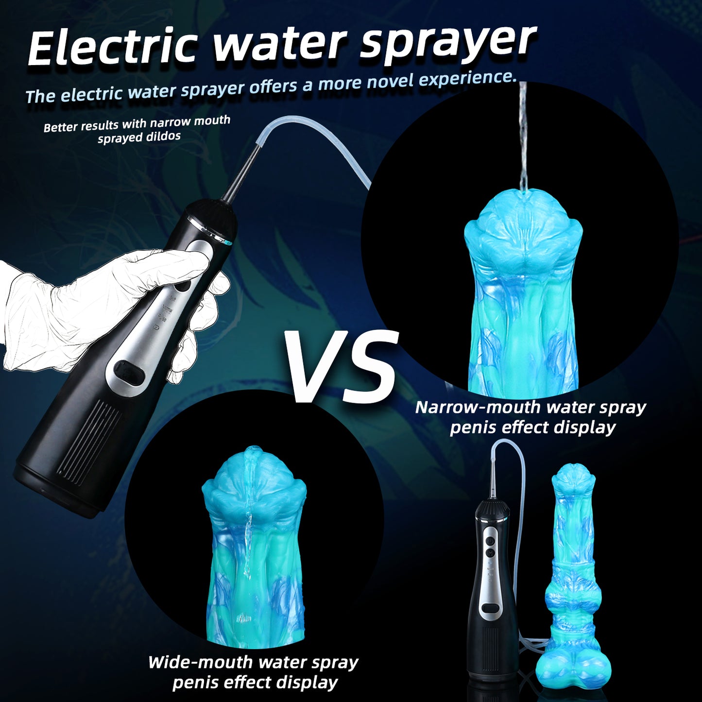 Tide Surge Squirting Horse Dildo with Knot - Fantasy Ejaculating Dildo | Platinum Silicone