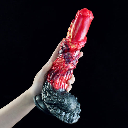 Feuerdrachen-Tentakelmonster-Dildo | Platinsilikon | Domlust