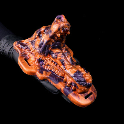 Dévoreur de Désir Loup Baiser Noisette Bête Fantaisie Meuleuse | Jouet Sexuel de Meulage en Silicone Platine