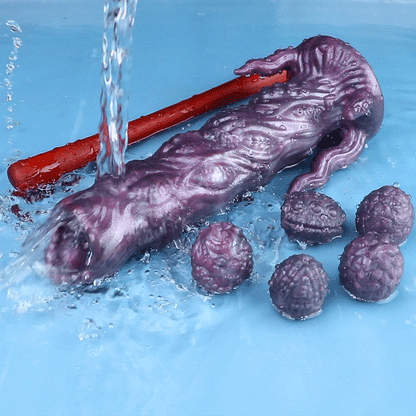 Tentacle Ovipositor Dildo – Egg-Laying Monster Fantasy Toy | Platinum Silicone Creature Cock