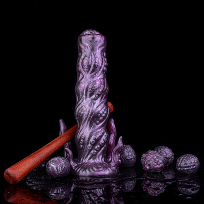 Tentacle Ovipositor Dildo – Egg-Laying Monster Fantasy Toy | Platinum Silicone Creature Cock