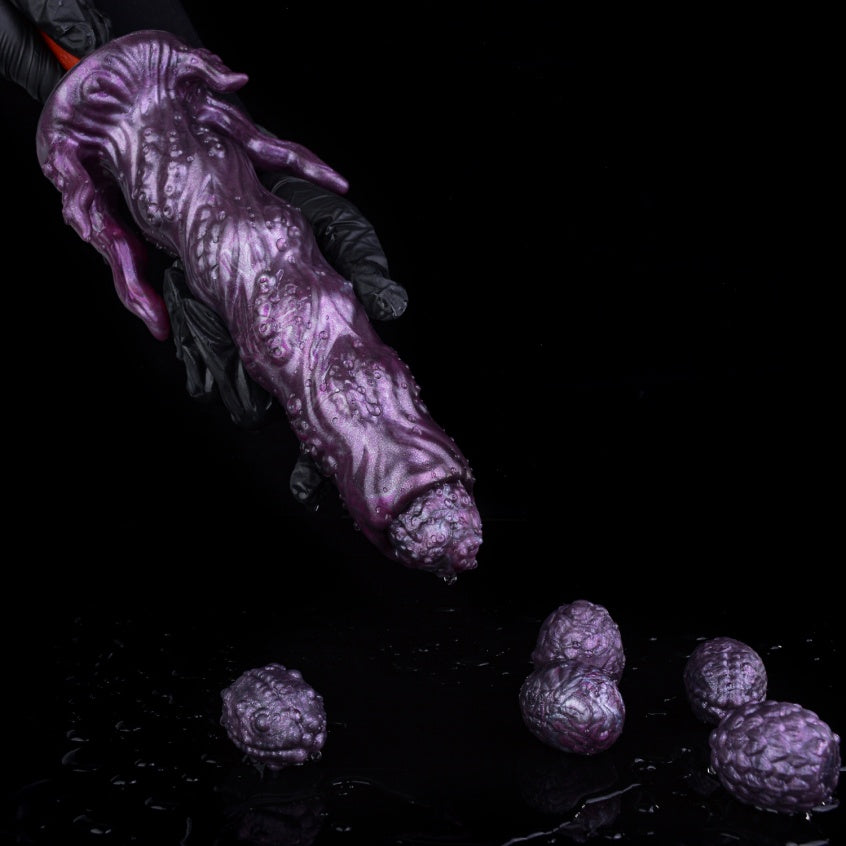 Tentacle Ovipositor Dildo – Egg-Laying Monster Fantasy Toy | Platinum Silicone Creature Cock