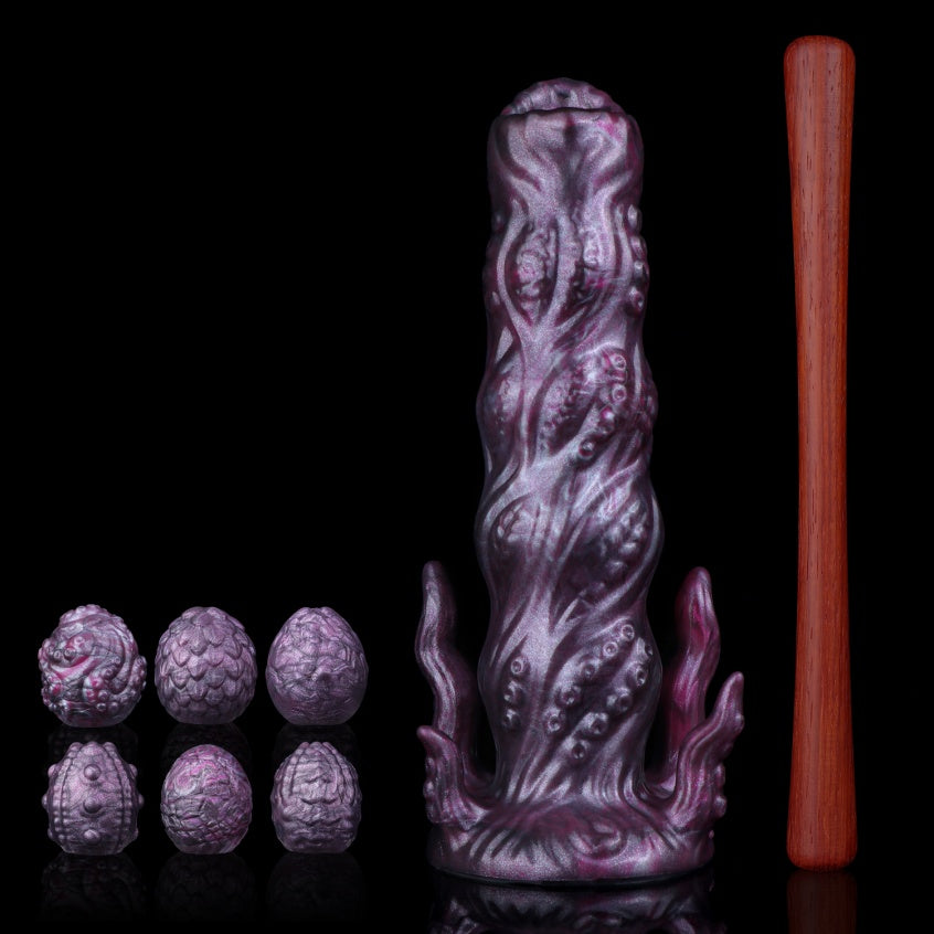 Tentacle Ovipositor Dildo – Egg-Laying Monster Fantasy Toy | Platinum Silicone Creature Cock