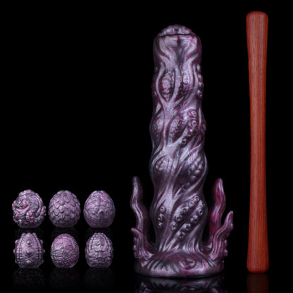 Tentacle Ovipositor Dildo – Egg-Laying Monster Fantasy Toy | Platinum Silicone Creature Cock