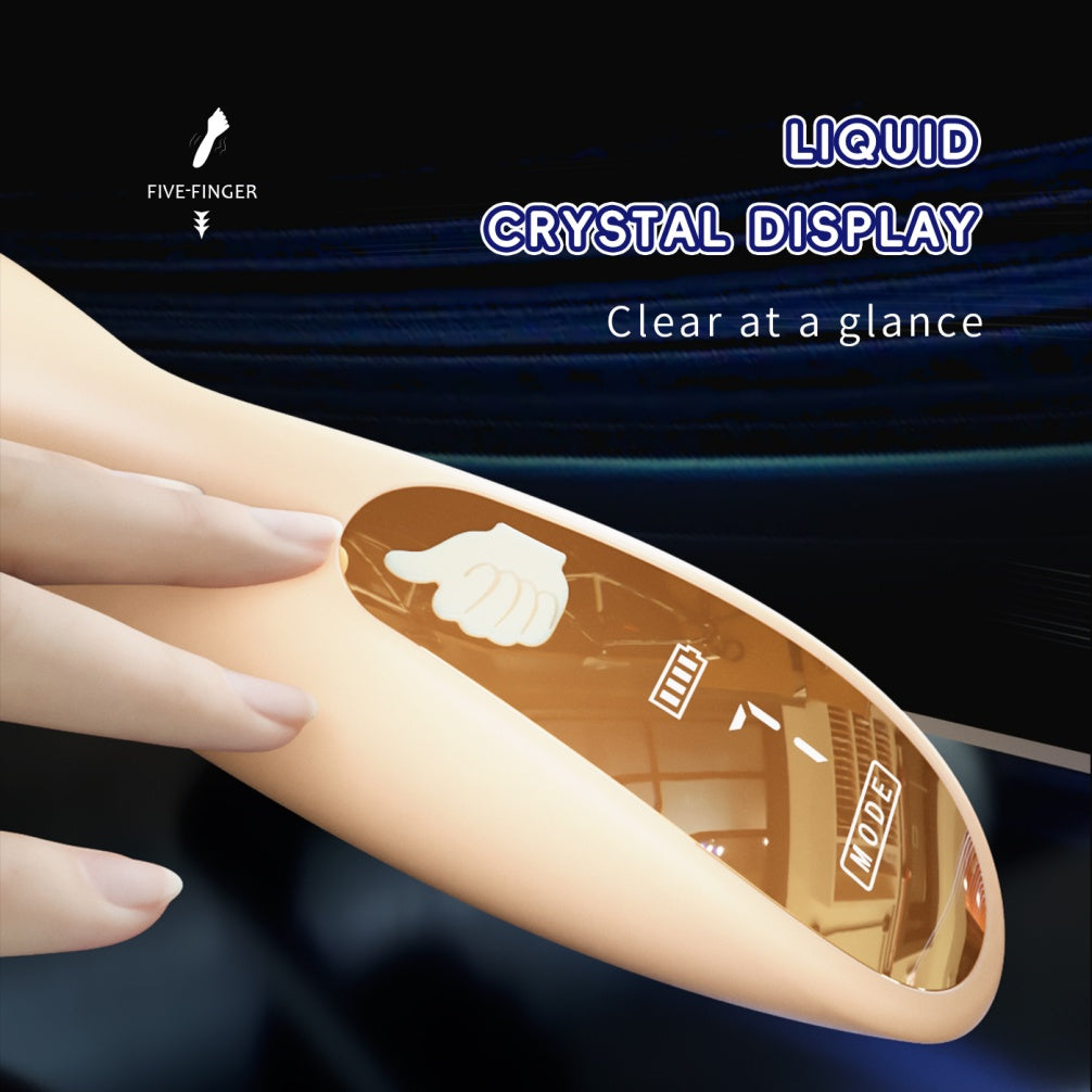 Realistic Hand-Shaped Silicone Male Masturbator – Vibrating Penis Massage Stroker with LCD Display & Endurance Training