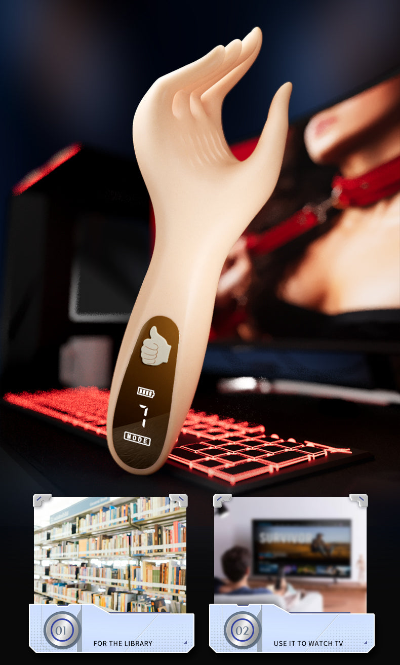 Realistic Hand-Shaped Silicone Male Masturbator – Vibrating Penis Massage Stroker with LCD Display & Endurance Training