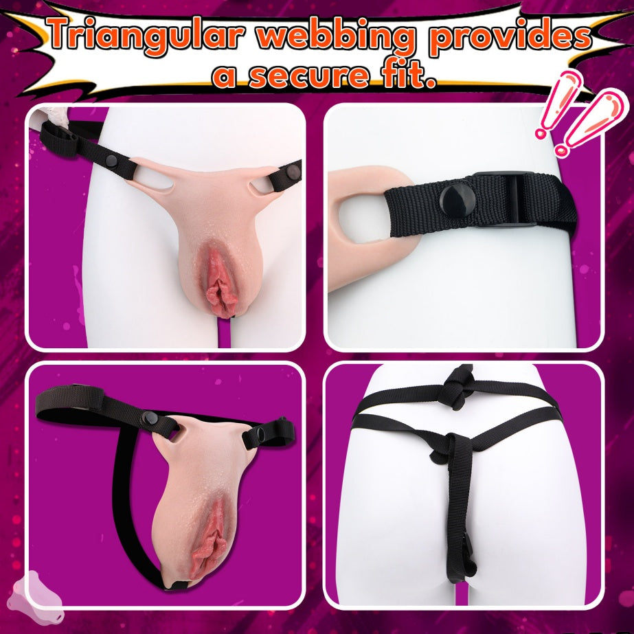 Pantalon de vagin artificiel en silicone réaliste | Vagin artificiel portable pour couples gays