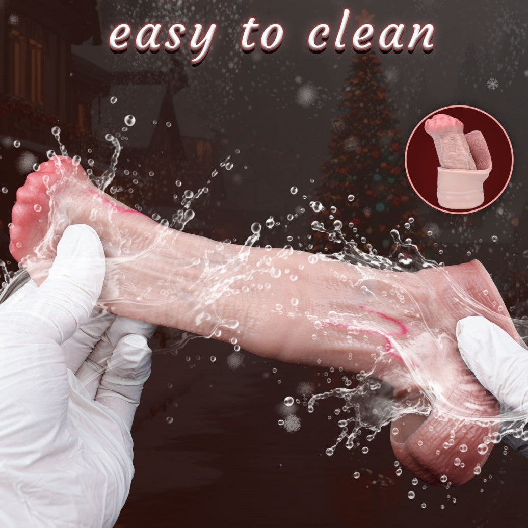 Realistic Horse Penis Sleeve & Girth Extender - Flesh-Like Silicone Cock Sleeve for Beast-Like Enhancement