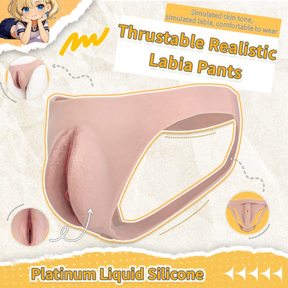 Culottes Xiaowei en silicone avec vagin artificiel – Vagin artificiel portable | Sous-vêtement avec vagin artificiel réaliste