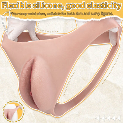 Culottes Xiaowei en silicone avec vagin artificiel – Vagin artificiel portable | Sous-vêtement avec vagin artificiel réaliste