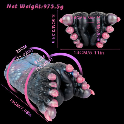 Fantasy Creature Paws Mini Sex Doll - Alien Footjob Silicone Pocket Pussy Experience