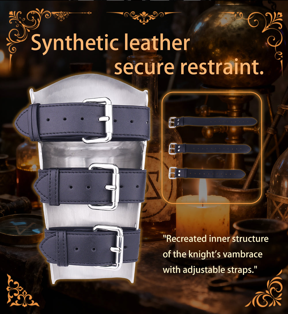 Medieval Armor Gauntlets for Kinky Sex & Sensory Play-Heavy Duty 304 Stainless Steel Bondage Bracers