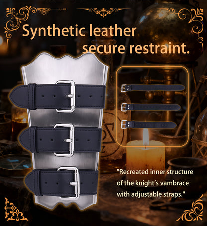 Medieval Armor Gauntlets for Kinky Sex & Sensory Play-Heavy Duty 304 Stainless Steel Bondage Bracers