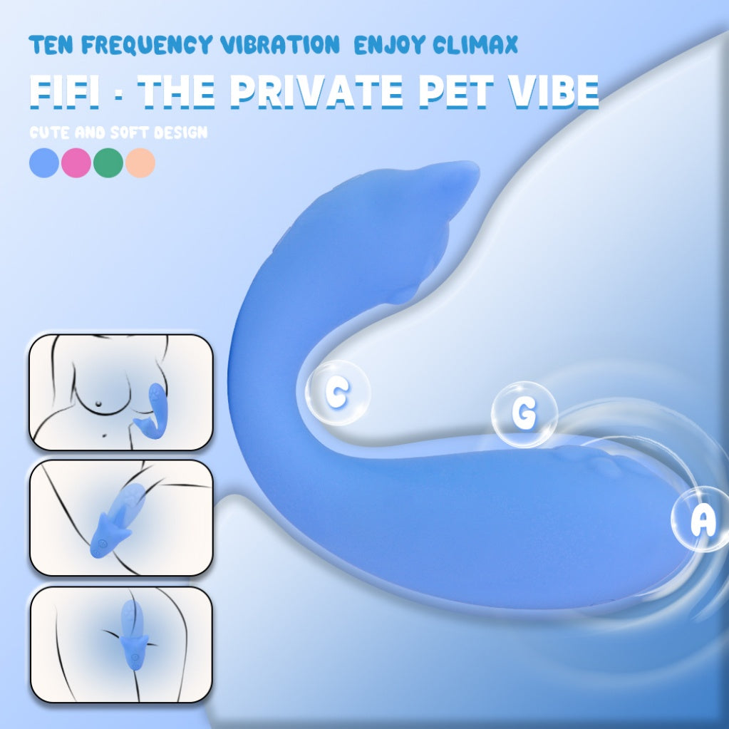 Medical-Grade Silicone Fantasy Elephant ELI G-Spot Vibrator-Clit Stimulator & Orgasmic Massage Sex Toy for Women