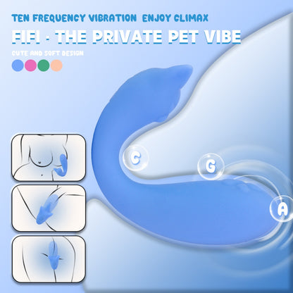 Medical-Grade Silicone Fantasy Elephant ELI G-Spot Vibrator-Clit Stimulator & Orgasmic Massage Sex Toy for Women