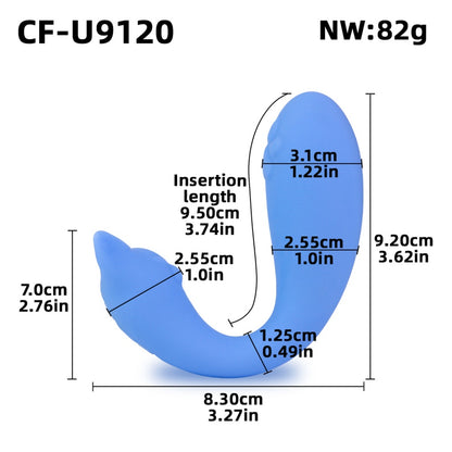 Medical-Grade Silicone Fantasy Elephant ELI G-Spot Vibrator-Clit Stimulator & Orgasmic Massage Sex Toy for Women