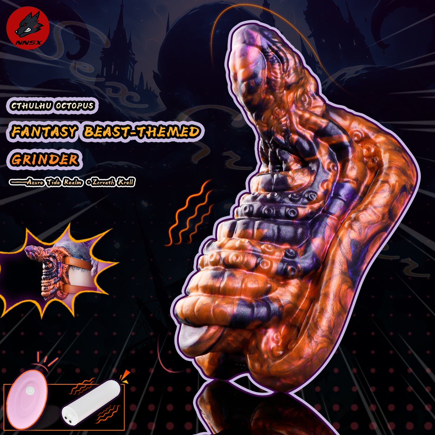 Zorvath Krell Cthulhu Vibrating Fantasy Sex Grinder – Wearable Silicone Grinding Sex Toy | Domlust