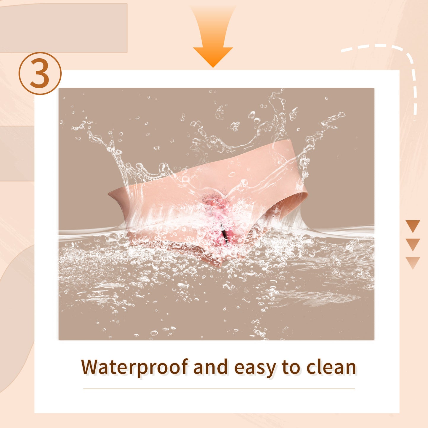 Rooted-Hair Silicone Pussy Panties with Penetrable Channel — Wearable Fake Vagina for Realistic Couples Play