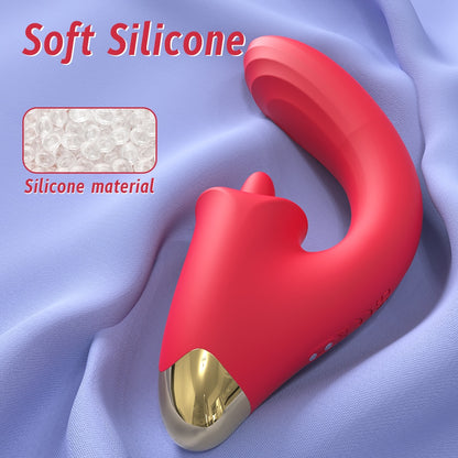 G-Spot Vibrating Thrusting Dildo with Suction Magic Wand – Insertion-Based Female Vaginal Stimulator