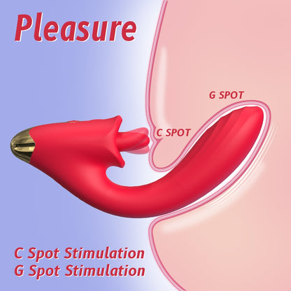 G-Spot Vibrating Thrusting Dildo with Suction Magic Wand – Insertion-Based Female Vaginal Stimulator