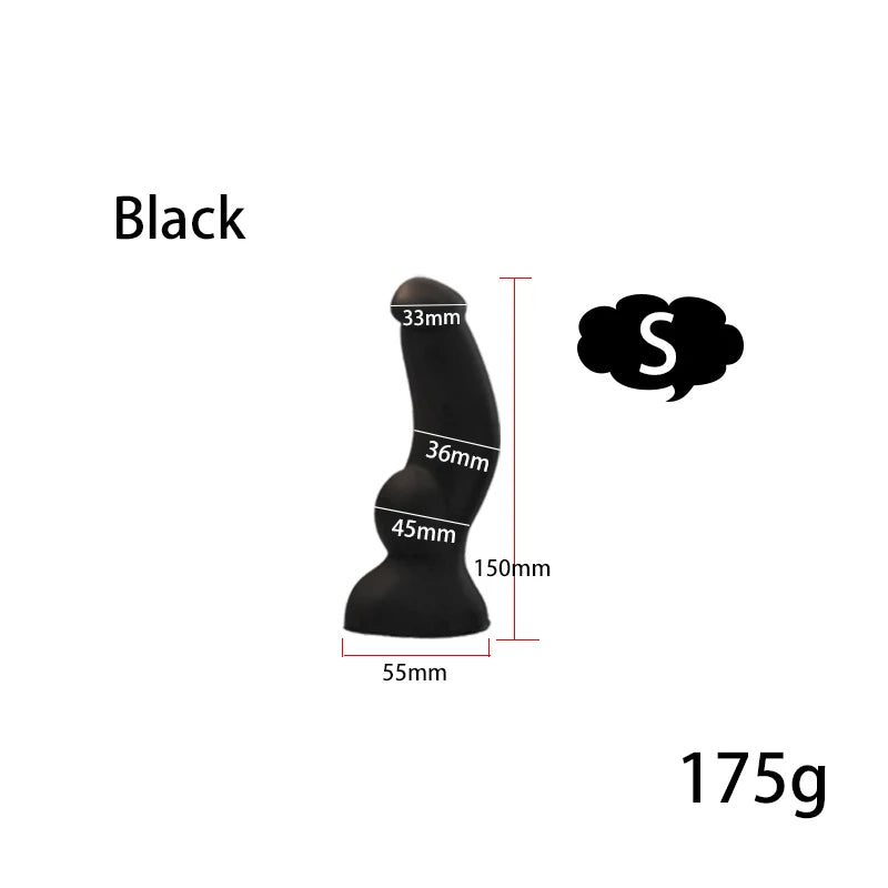 Riesiger Pferdedildo-Buttplug - Silikon-Monster-Tier-Anal-Saugnapf-Sexspielzeug