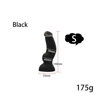 Riesiger Pferdedildo-Buttplug - Silikon-Monster-Tier-Anal-Saugnapf-Sexspielzeug