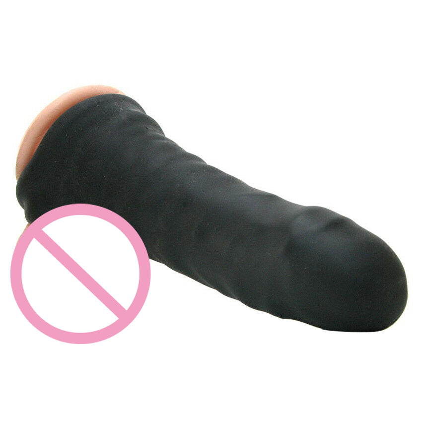 Jouet sexuel à manches de coq extensibles pour hommes - Agrandisseur de pénis de préservatif gode réaliste