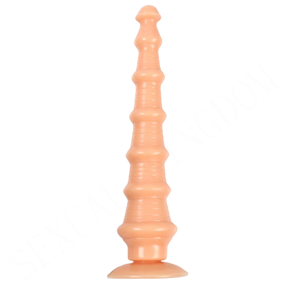 Long Silicone Anal Plug Dilator - Big Threads Anal Dildo Expansion Prostate Orgasm