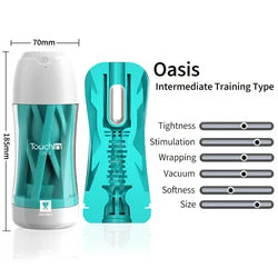 Vaccum Sucking Male Masturbator - Silicone Pocket Pussy Vibrating Penis Massage