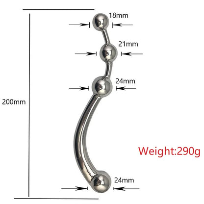 Metal Anal Dildo Butt Plug - Anal Beads Large Dildo Female Male Sex Toys