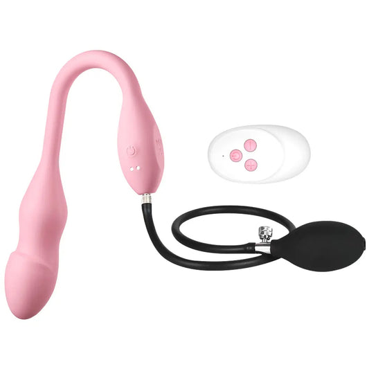 Remote Control Inflatable Vibrating Dildo Butt Plug - Fantastic Couple Sex Pleasure