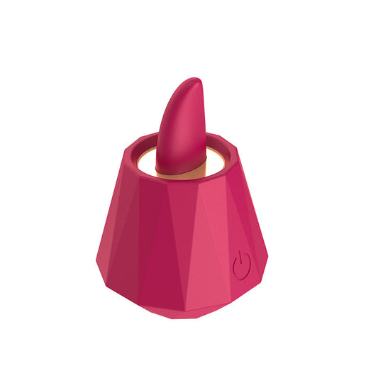 Tongue Licking Clit Vibrator - Diamond Nipple Clamp Stimulator Female Sex Toy