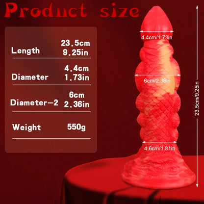 Monsterdildo Analplug – Bunter exotischer Tierdildo Dilator Sexspielzeug für Männer Frauen