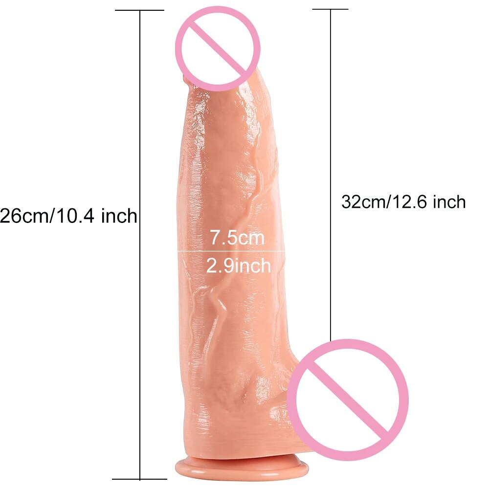 Huge Realistic Dildo Butt Plug - 2.9 inch Big Girth Anal Dildos Sex Toys for Women Men
