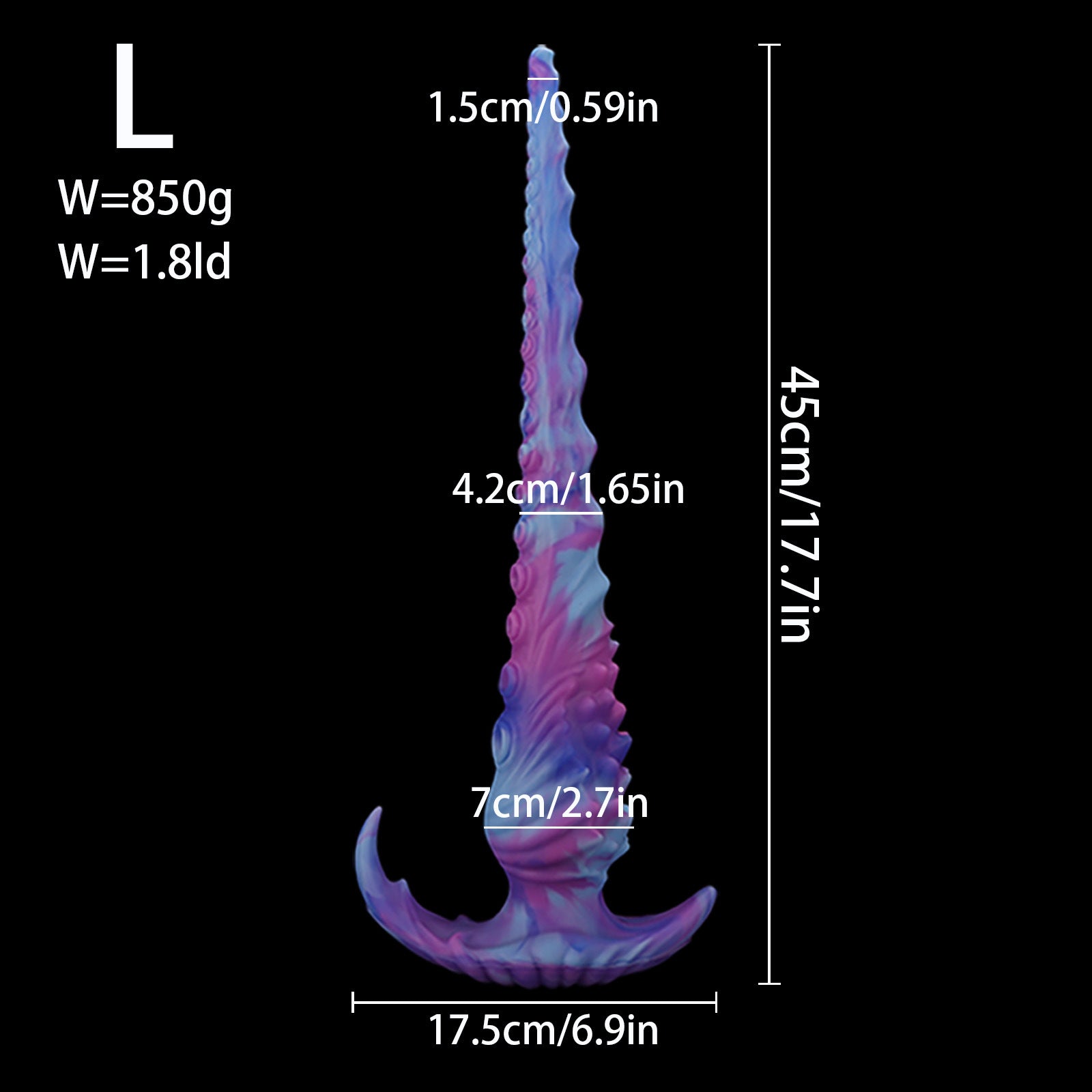 Extra langer Analdildo mit Oktopus-Tentakel, Butt Plug – Monsterdildo –  Domlust