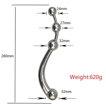 Metal Anal Dildo Butt Plug - Anal Beads Large Dildo Female Male Sex Toys