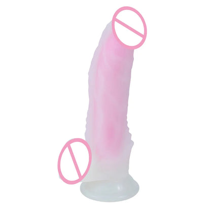 Jelly Luminous Anal Dildos Butt Plug - Realistic Dildo Silicone Vaginal Prostate Massager