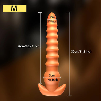 Huge Anal Beads Butt Plug - Big Threads Silicone Anal Dildo Sex Toys for Women Men