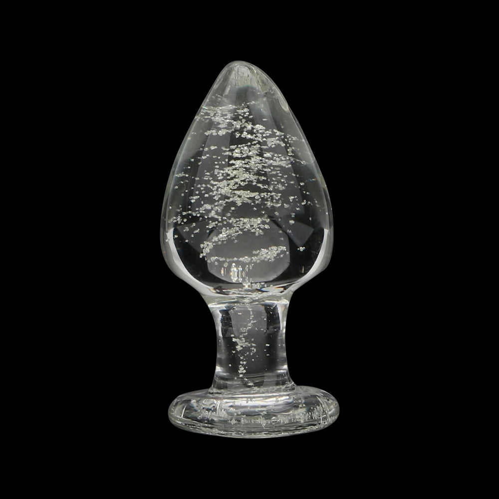 Leuchtender Analplug aus Glas – erotischer Schmuck, Analperlen, Buttplug