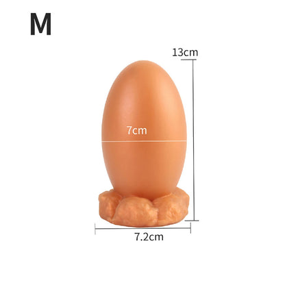 Gode ​​anal en silicone souple - Jouets pour adultes dilatateur de plug anal en forme d'œuf de dragon réaliste