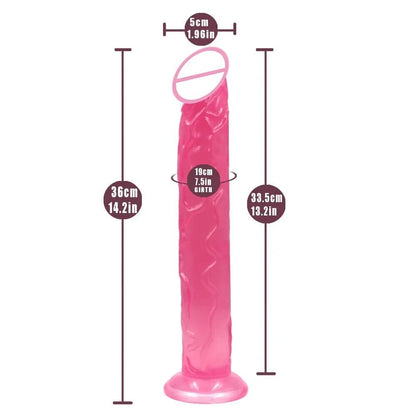 14-inch Long Realistic Anal Dildo Butt Plug - Silicone Dildos G Spot Prostate Massager