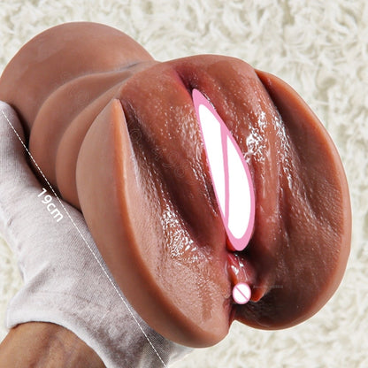 Realistic Vagina Pocket Pussy - Silicone Penis Massage Male Masturbator Sex Toys