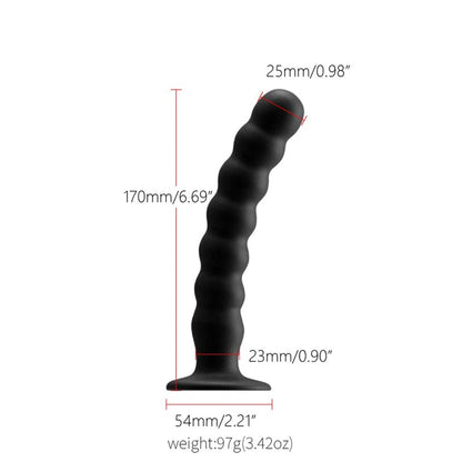 Plug anal en silicone - 7 perles de traction gode anal masseur de prostate point G