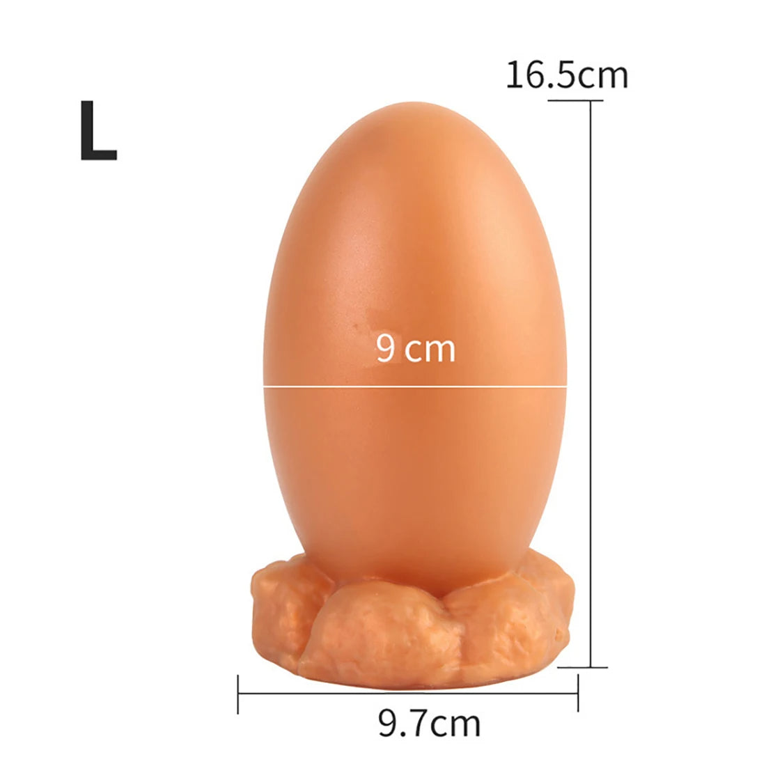 Gode ​​anal en silicone souple - Jouets pour adultes dilatateur de plug anal en forme d'œuf de dragon réaliste