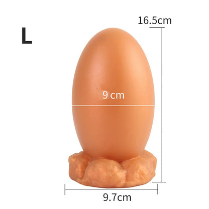 Gode ​​anal en silicone souple - Jouets pour adultes dilatateur de plug anal en forme d'œuf de dragon réaliste